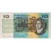 AUSTRALIA 1985 . TEN 10 DOLLARS BANKNOTE . JOHNSTON/FRASER . ERROR . INK TRANSFER